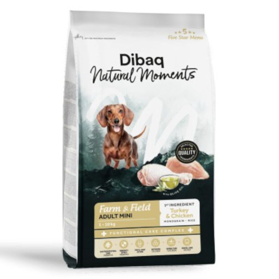 6 kg Dibaq Natural Moments Pienso Adult Mini Pavo y Pollo para perro, , large Imagen numero 1